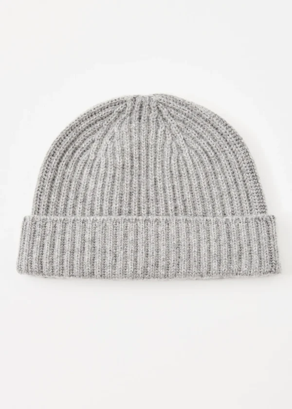 Cashmere Ribbed Beanie