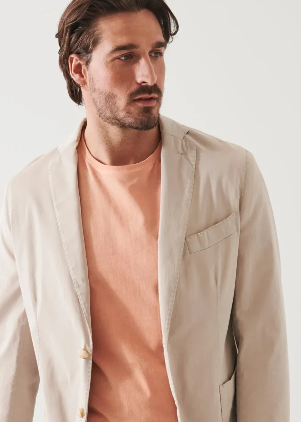 Cotton Blend Garment Dye Blazer