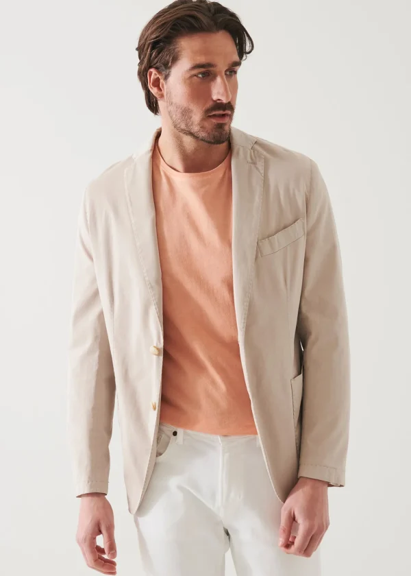 Cotton Blend Garment Dye Blazer