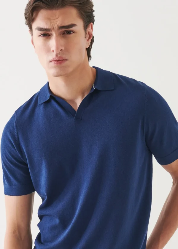 Cotton Cupro Open Polo