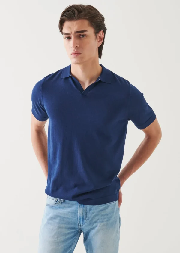 Cotton Cupro Open Polo