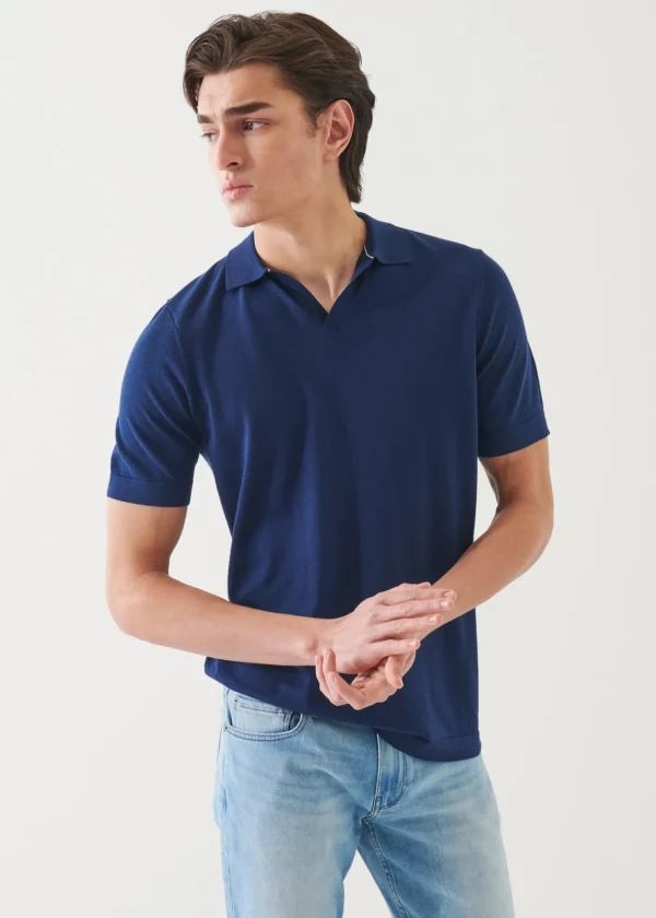 Cotton Cupro Open Polo