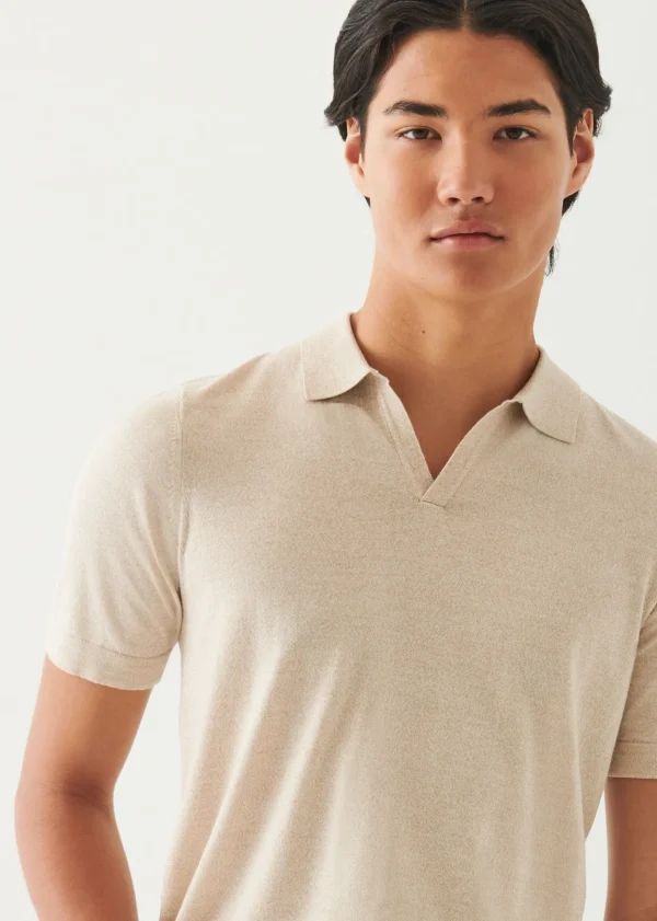 Cotton Cupro Open Polo