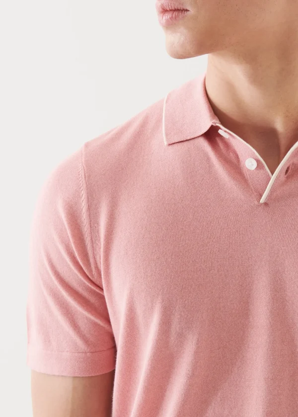 Cotton Cupro Tipped Polo