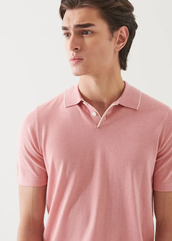 Cotton Cupro Tipped Polo