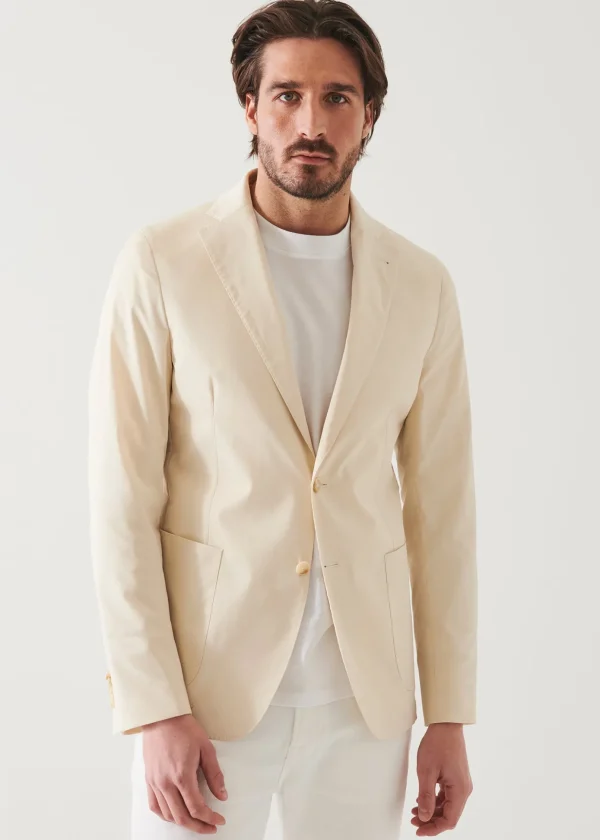 Cotton Stretch Two-Button Blazer