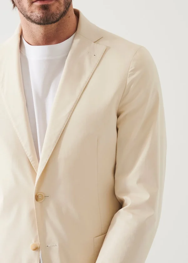 Cotton Stretch Two-Button Blazer