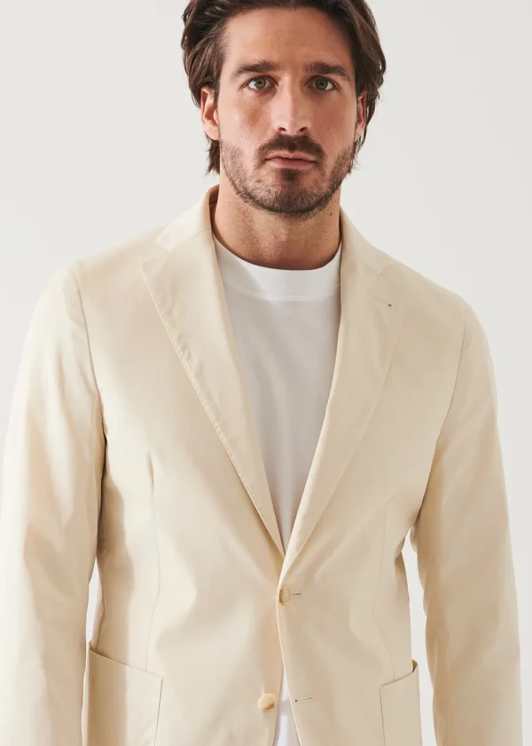 Cotton Stretch Two-Button Blazer
