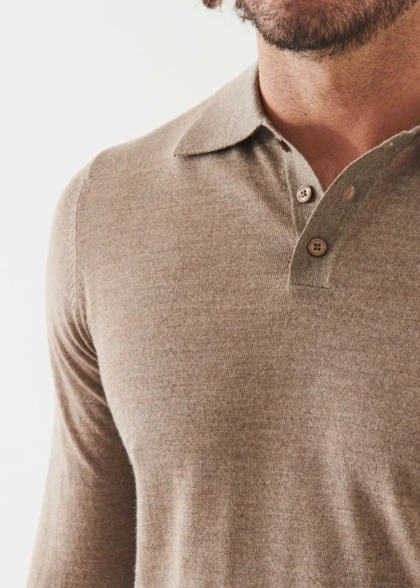 Extra-Fine Merino Button Polo