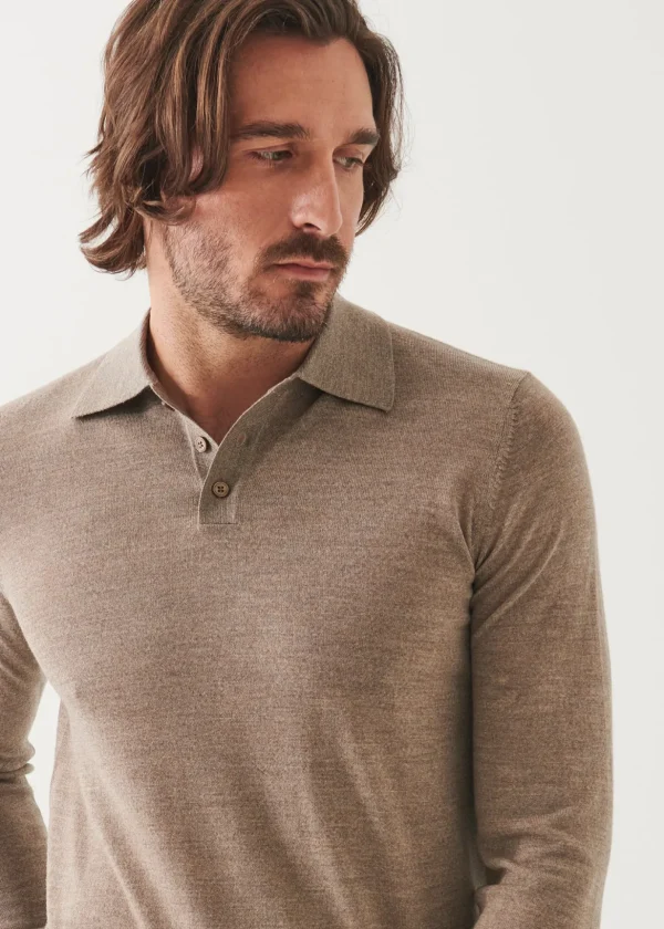 Extra-Fine Merino Button Polo