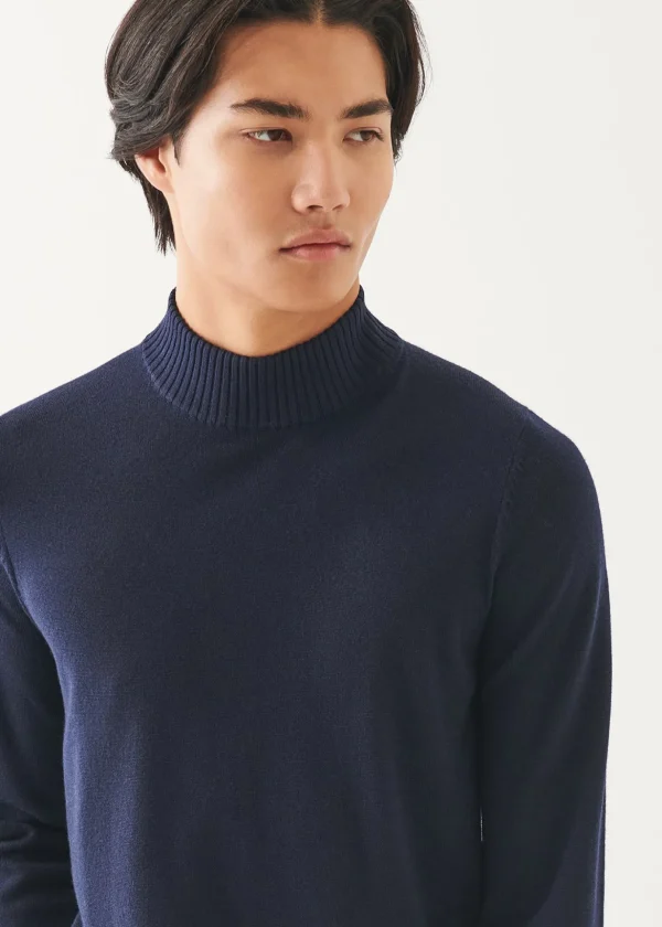 Extra-Fine Merino Mock Neck Sweater