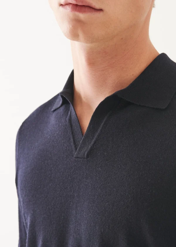Extra-Fine Merino Open Polo