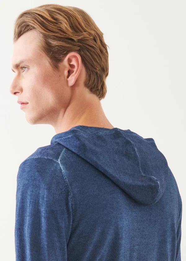 Extra-Fine Merino Vintage Wash Full Zip Hoodie