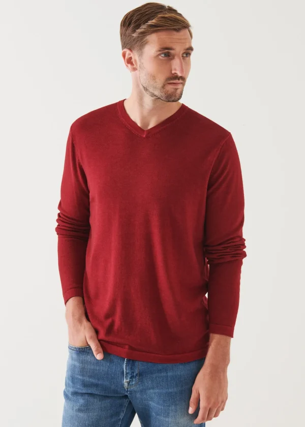 Extra-Fine Merino Vintage Wash V-Neck