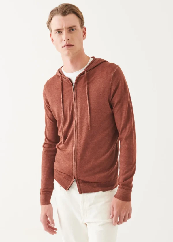 Extra-Fine Merino Vintage Wash Full Zip Hoodie