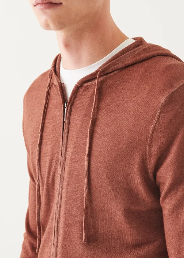 Extra-Fine Merino Vintage Wash Full Zip Hoodie