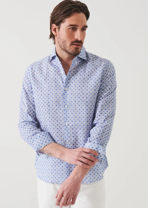 Floral Linen Long Sleeve Shirt