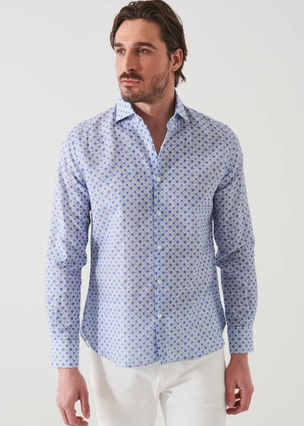 Floral Linen Long Sleeve Shirt