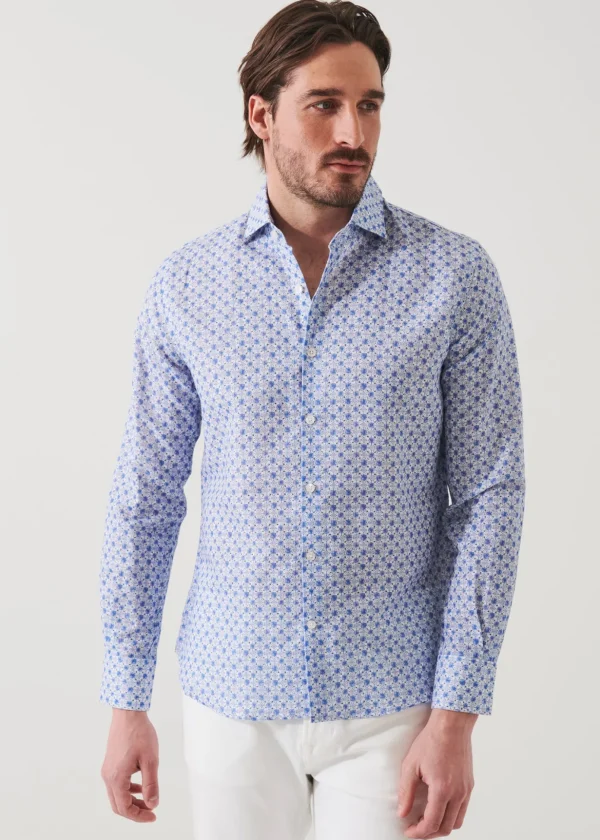 Floral Linen Long Sleeve Shirt