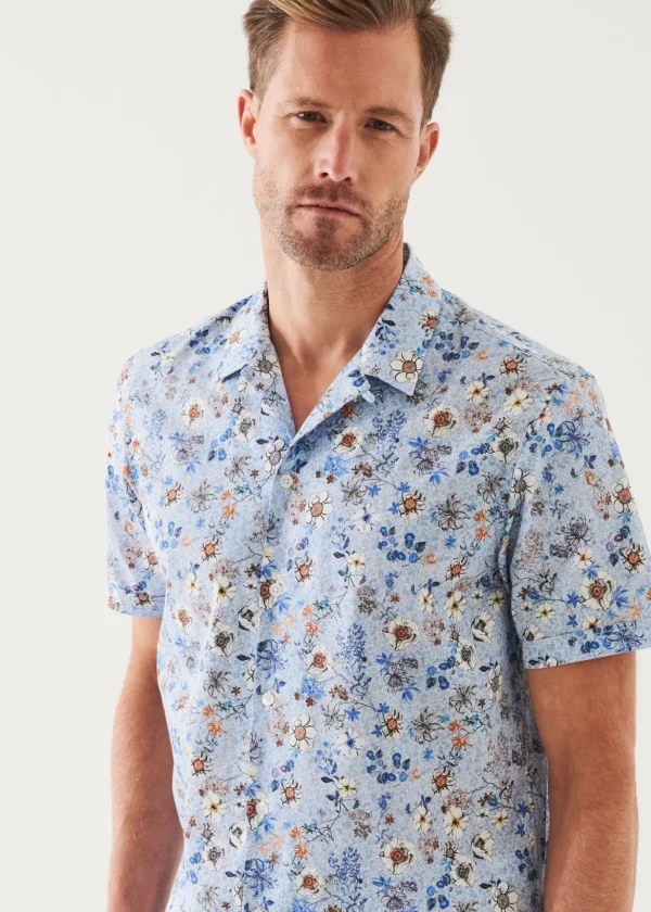 Floral Print Camp Collar Shirt