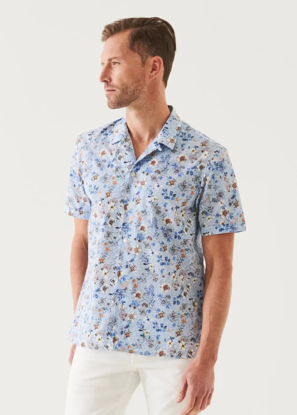 Floral Print Camp Collar Shirt