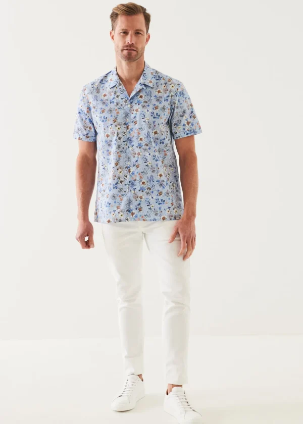 Floral Print Camp Collar Shirt