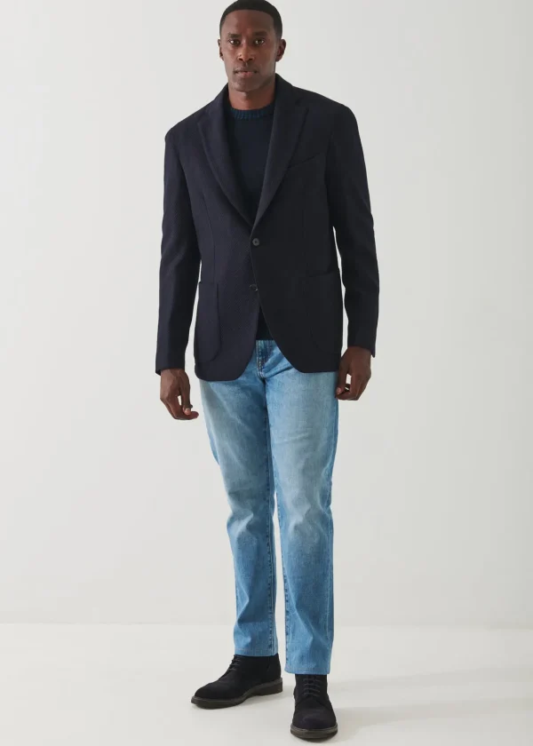Herringbone Wool Blazer