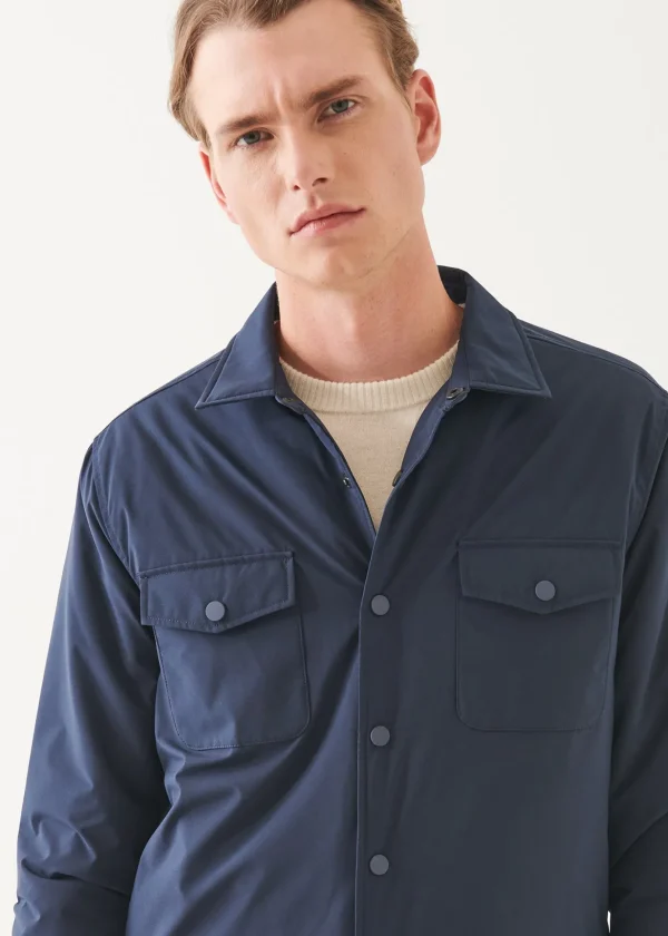 Italian Nylon Utility Shirt Jacket