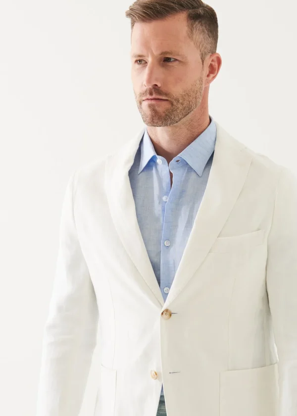 Linen Twill Two-Button Blazer