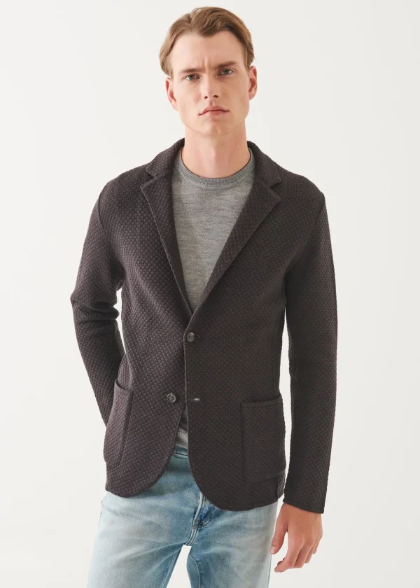 Merino Bubble Stitch Blazer