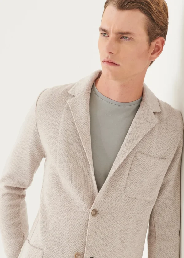 Merino Chevron Knit Blazer