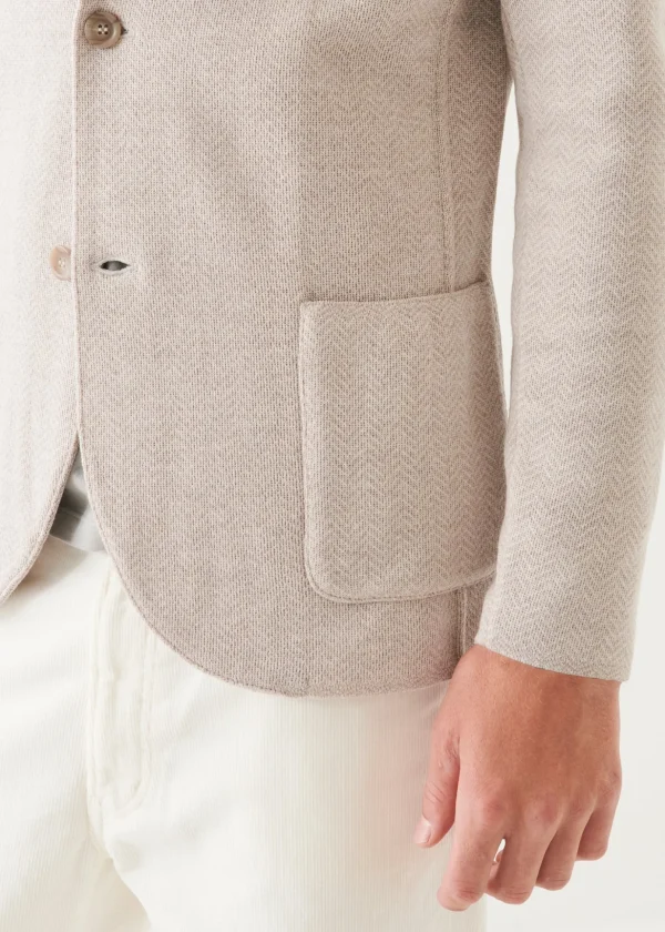 Merino Chevron Knit Blazer