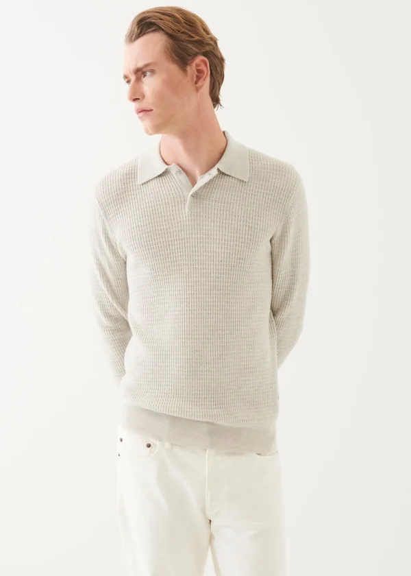 Merino Waffle Knit Polo