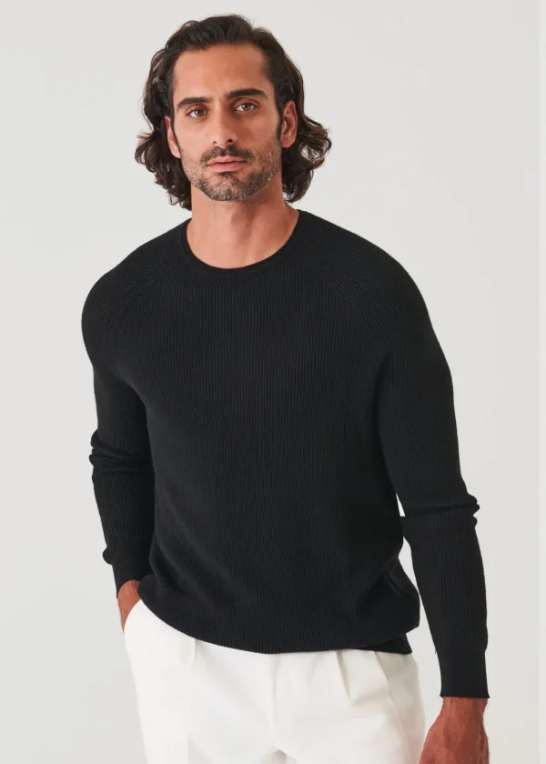 Merino Wool Ribbed Crewneck