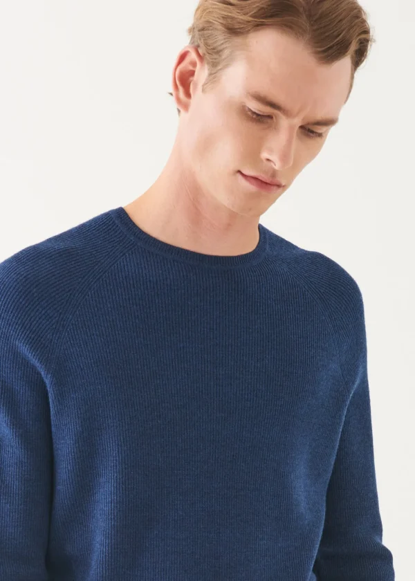 Merino Wool Ribbed Crewneck
