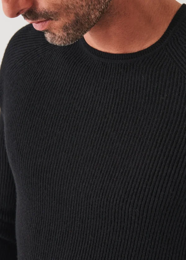 Merino Wool Ribbed Crewneck