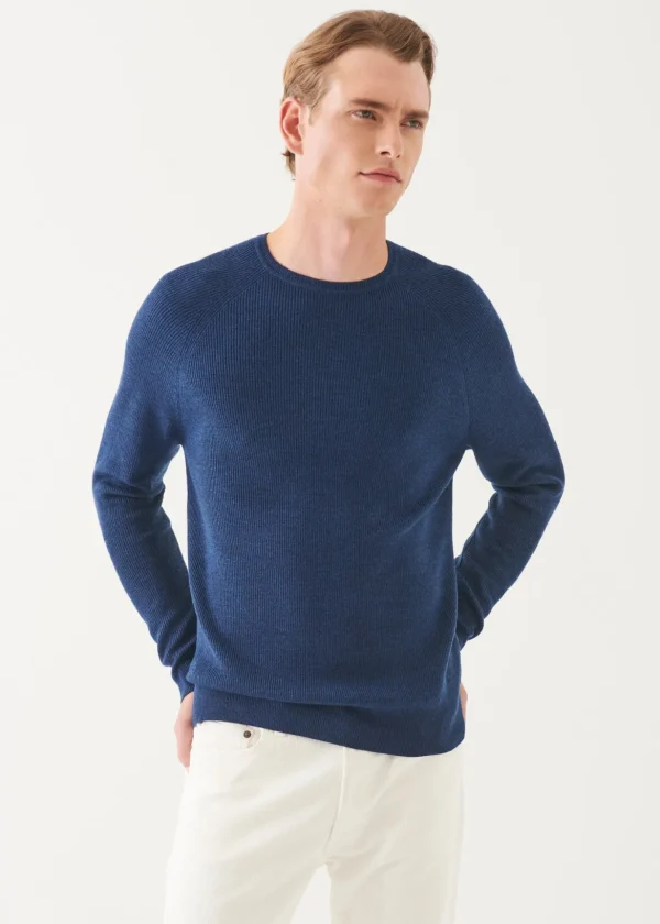 Merino Wool Ribbed Crewneck