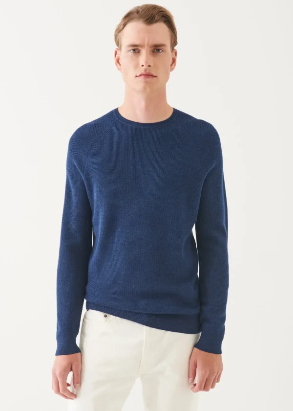 Merino Wool Ribbed Crewneck
