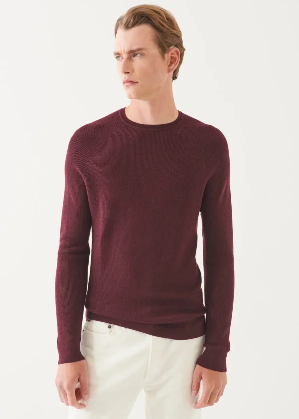 Merino Wool Ribbed Crewneck