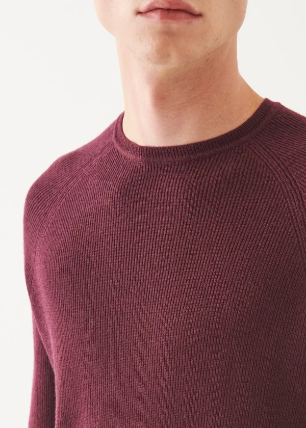Merino Wool Ribbed Crewneck