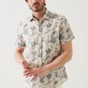Palm Tree Print Linen Shirt