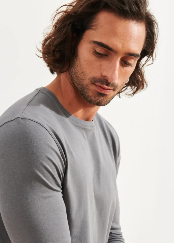Pima Cotton Stretch Long Sleeve T-Shirt