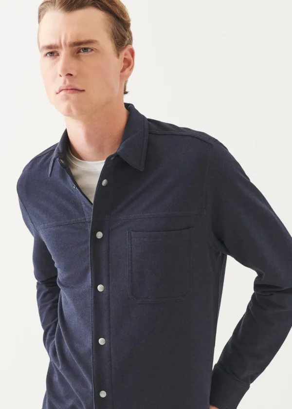 Pima Cotton Stretch Overdye Snap Front Shirt