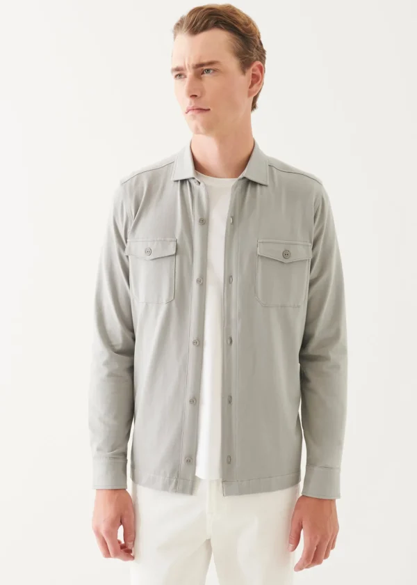 Pima Cotton Stretch Overshirt