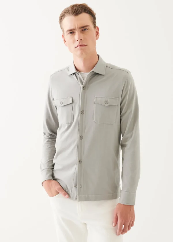 Pima Cotton Stretch Overshirt