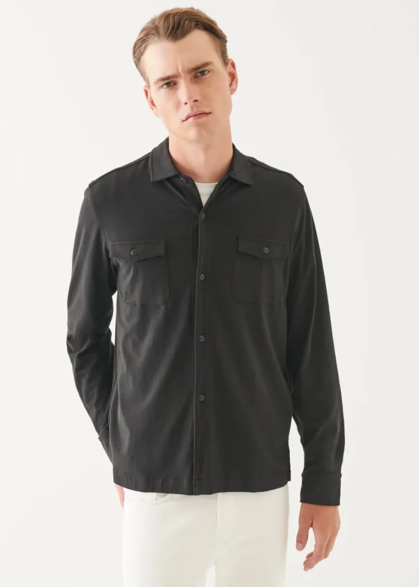 Pima Cotton Stretch Overshirt