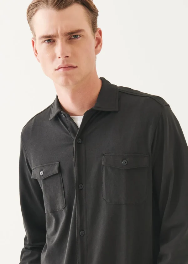 Pima Cotton Stretch Overshirt