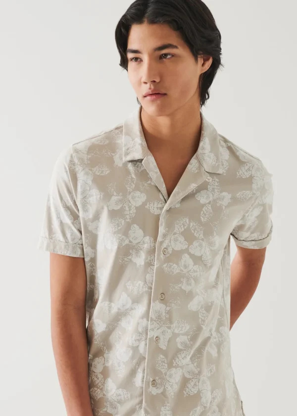 Pima Cotton Stretch Printed Camp Shirt