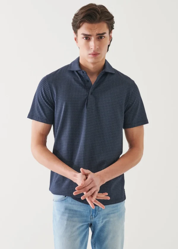Pima Cotton Stretch Printed Polo