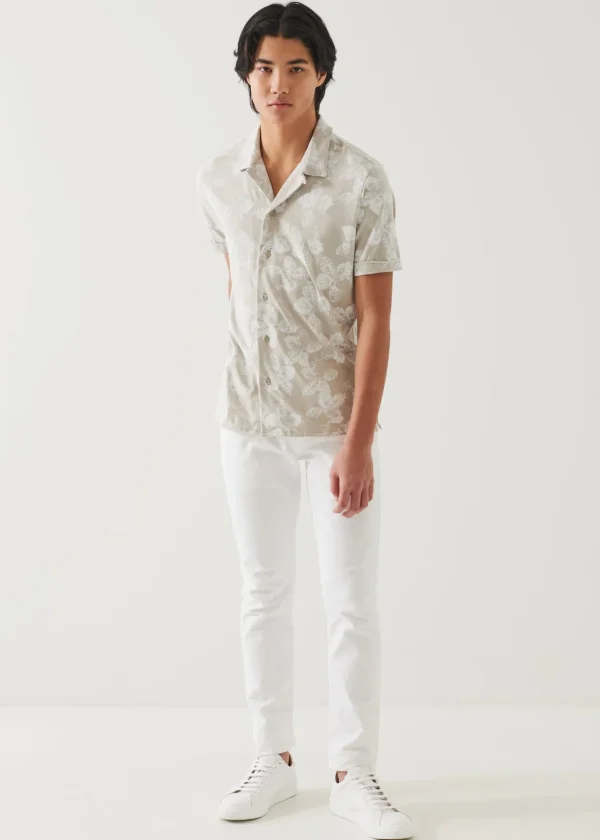 Pima Cotton Stretch Printed Camp Shirt
